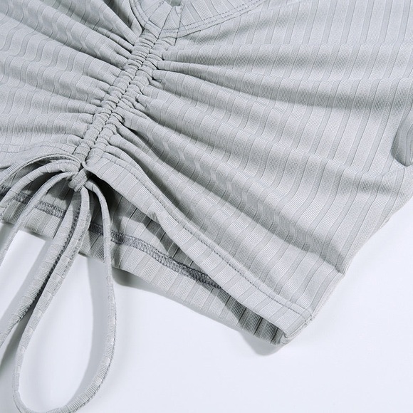 Gray Ribbed Two-Piece Set - Picture 6 of 6